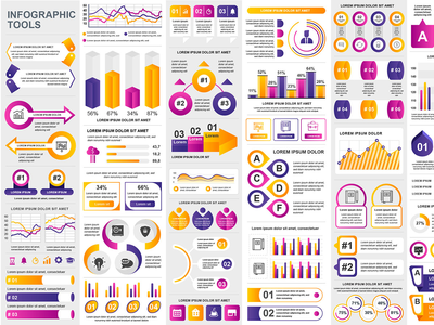 集合信息图表元素模板图形(Collection Infographic Elements Template Graphics)
