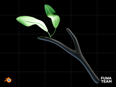 黑暗插图包中的 3D 游戏元素发光 - 自然（正面）(3D Game elemental glow in the dark illustration pack - Nature (Front))