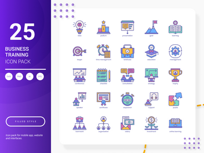 业务培训图标包(Business Training Icon Pack)