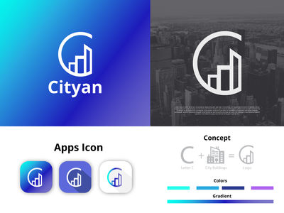 C 字母房地产标志设计(C Letter Real Estate Logo Design)