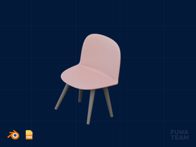 椅子 - 3D 商业插图包(Chair - 3D Business illustration pack)