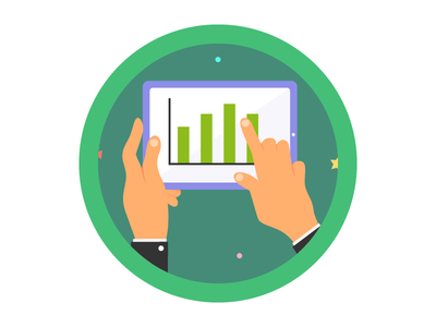 商人检查销售统计(Businessman Check Sales Statistic)