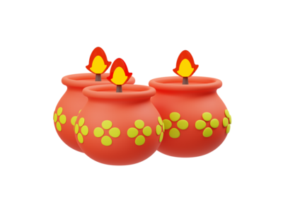 蜡烛 3D 渲染插图(Candle 3D Render Illustration)