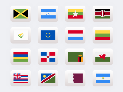 国家标志图标集-V2(Country Flags Icon Set -V2)