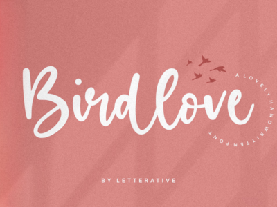 Birdlove 可爱的手写字体(Birdlove Lovely Handwritten Font)
