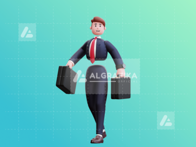 3d 商人人物插图(3d businessman character illustration)