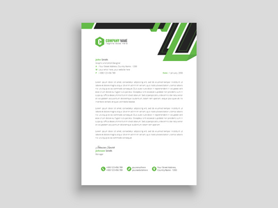 企业创意现代专业商务信头设计模板(Corporate Creative Modern Professional Business Letterhead Design Template)