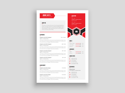 企业创意干净的简历简历设计模板(Corporate Creative Clean CV Resume Design Template)