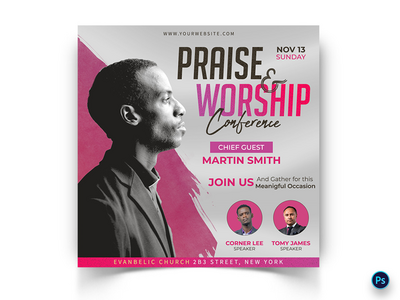 教会演讲社交媒体帖子模板(Church Speech Social Media Post Template)