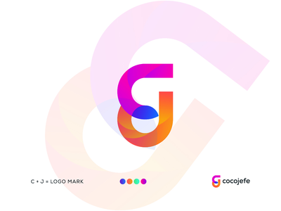 CJ 现代字母组合标志模板(CJ Modern Letter Combination Logo Template)