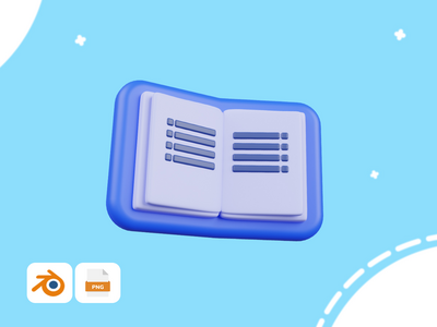 书 - 教育 3D 插图包(Book - Education 3D Illustration Pack)