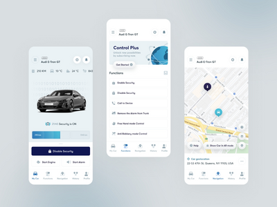 汽车安全UI应用程序设计(Car Security Ui App Design)