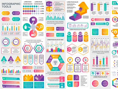 集合信息图表元素模板图形(Collection Infographic Elements Template Graphics)