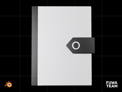 书 - 3D 未来主义游戏项目（正面）(Book - 3D Futuristic game item (front))