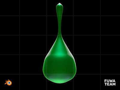 黑暗插图包中的 3D 游戏元素发光 - 毒药（正面）(3D Game elemental glow in the dark illustration pack - Poison (Front))