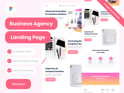 商务代理登陆页面设计网站(Busines agency Landing Pages Design website)