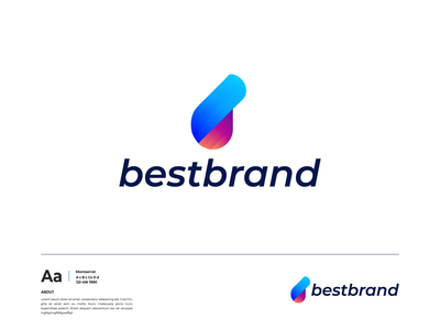 B字母现代标志设计矢量(B letter modern logo design vector)