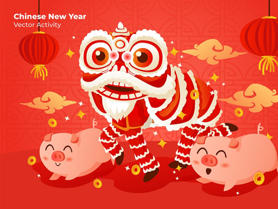 中国新年-矢量图(Chinese New Year - Vector Illustration)