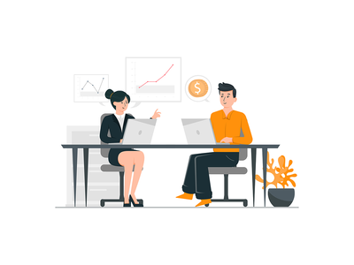 商务会议插图概念(Business Meeting Illustration concept)