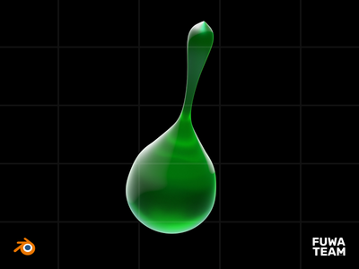 黑暗插图包中的 3D 游戏元素发光 - 毒药(3D Game elemental glow in the dark illustration pack - Poison)