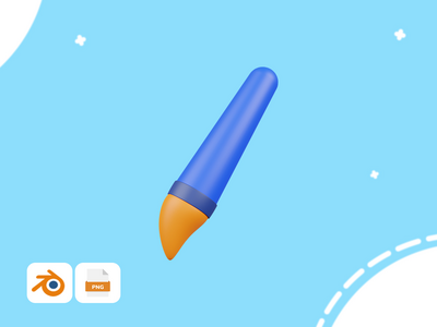 画笔 - 教育 3D 插图包(Brush - Education 3D Illustration Pack)