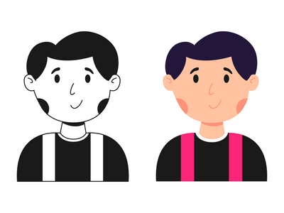 基督教男孩头像插图(Christian Boy Avatar Illustration)