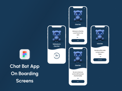 聊天机器人应用程序入职屏幕(Chat Bot App Onboarding Screens)