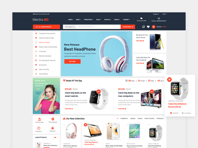 #2 Electro.BD - 电子电子商务 PSD 模板(#2 Electro.BD - Electronics eCommerce PSD Template)
