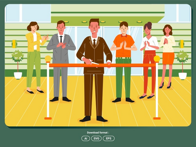 剪彩仪式(Cut ribbon ceremony)