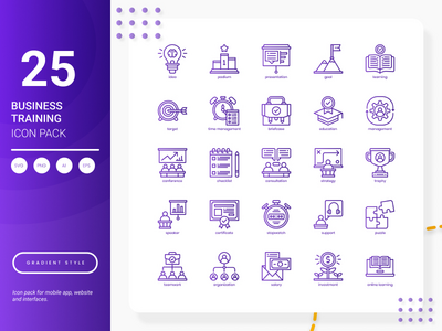 业务培训图标包(Business Training Icon Pack)