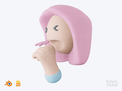 咳嗽-3D 医疗健康图标包(Cough - 3D Medical Health icon pack)