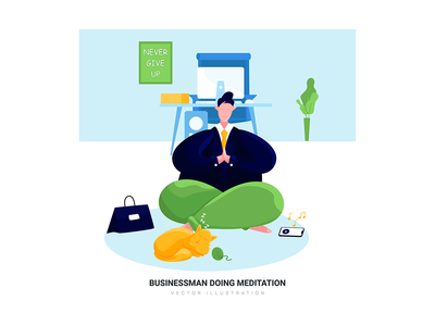 做冥想的商人(Businessman Doing Meditation)