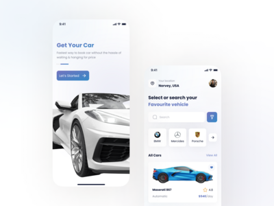 租车应用程序 UI 套件(Car Rental App UI Kit)