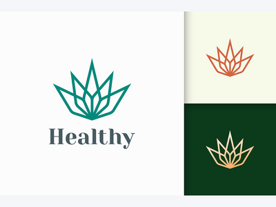 维生素或血清产品花中的美容或健康标志(Beauty or Health Logo in Flower For Vitamin or Serum Product)