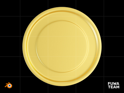 3D 游戏物品在黑暗中发光插图包 - 硬币（正面）(3D Game Item Glow In The Dark Illustration Pack - Coin (Front))