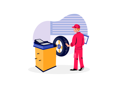 汽车服务图(Auto Service Illustration)
