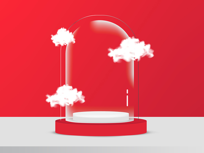 用于产品展示或放置的 3d 情人节讲台场景(3d valentine podium scene for product display or placement)