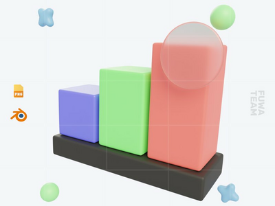 条形图-3D 商业和金融图标包(Bar chart - 3D Business and Finance icon pack)