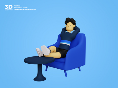 3d 男性角色在工作(3d male character at work)