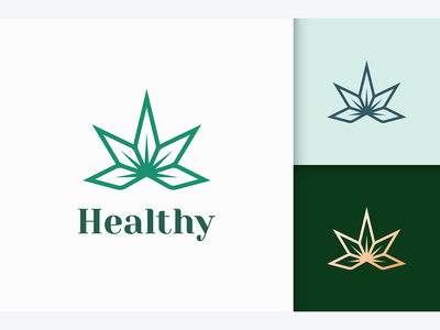 用于化妆品或水疗的花形美容或健康标志(Beauty or Health Logo in Flower Shape For Cosmetic or Spa)