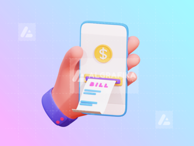 3d 手势金融插图(3D Hand Gesture Finance Illustration)