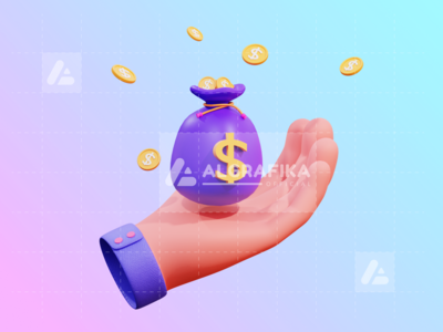 3d 手势金融插图(3D Hand Gesture Finance Illustration)