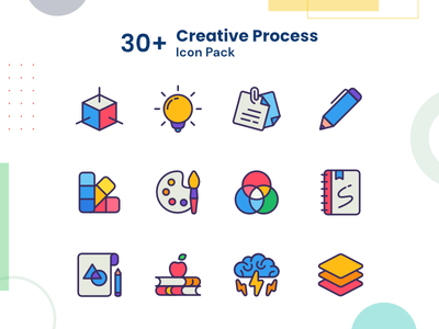 创意过程图标包(Creative Process Icon Pack)