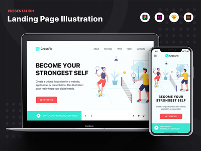 CrossFit - 横幅和登陆页面(CrossFit - Banner & Landing Page)