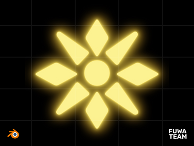 黑暗插图包中的 3D 游戏元素发光 - 光（正面）(3D Game elemental glow in the dark illustration pack - Light (Front))