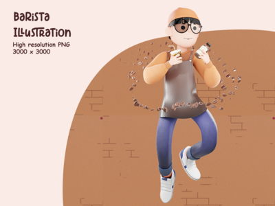 咖啡师插图(Barista Illustration)