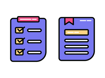 清单和列表图标(Checklist and list icon)