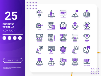 业务培训图标包(Business Training Icon Pack)