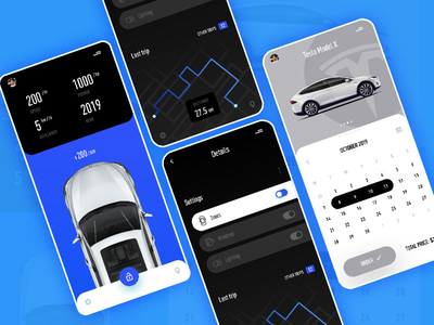 汽车租赁应用程序 UI 概念(Car Rental App Ui Concept)