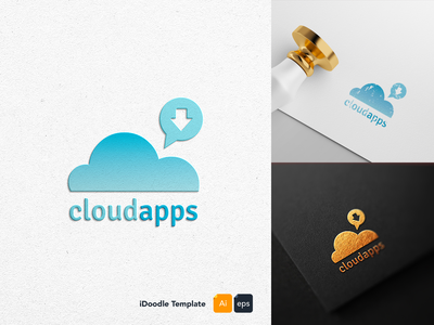 Cloudapps 徽标模板(Cloudapps logo template)